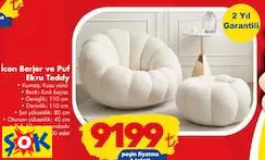İCON BERJER VE PUF EKRU TEDDY İCON BERJER VE PUF EKRU TEDDY